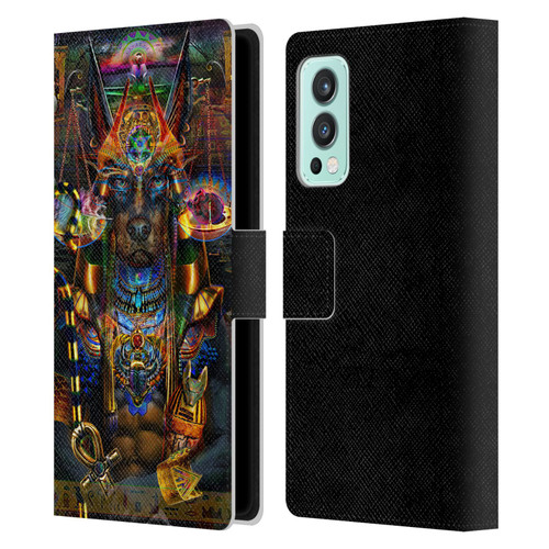 Jumbie Art Gods and Goddesses Anubis Leather Book Wallet Case Cover For OnePlus Nord 2 5G
