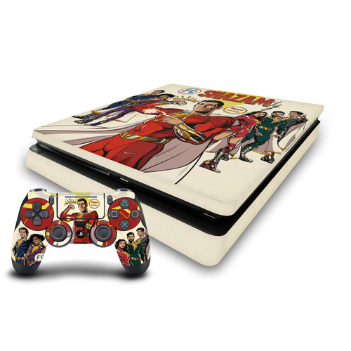 Shazam!: Fury Of The Gods Graphics Character Art Vinyl Sticker Skin Decal Cover for Sony PS4 Slim Console & Controller