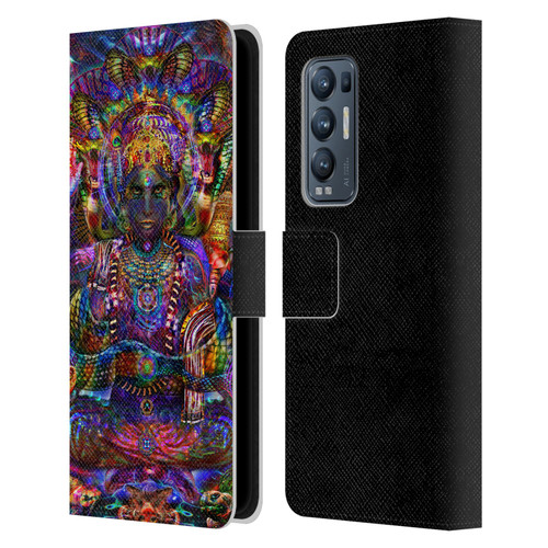 Jumbie Art Gods and Goddesses Vishnu Leather Book Wallet Case Cover For OPPO Find X3 Neo / Reno5 Pro+ 5G