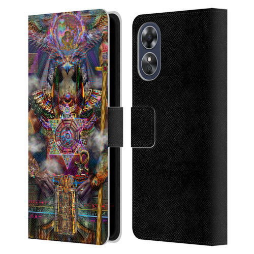 Jumbie Art Gods and Goddesses Horus Leather Book Wallet Case Cover For OPPO A17