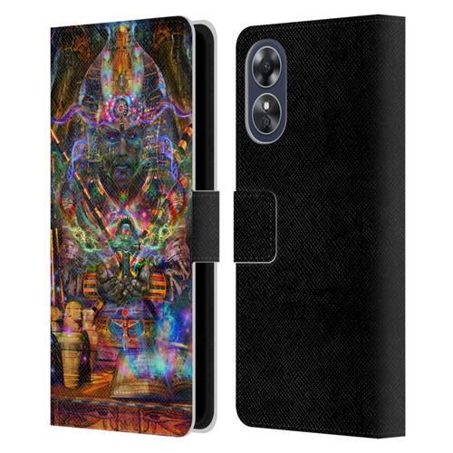 Jumbie Art Gods and Goddesses Osiris Leather Book Wallet Case Cover For OPPO A17