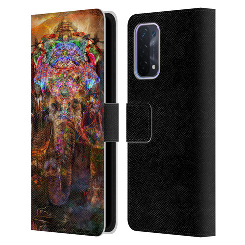Jumbie Art Gods and Goddesses Ganesha Leather Book Wallet Case Cover For OPPO A54 5G