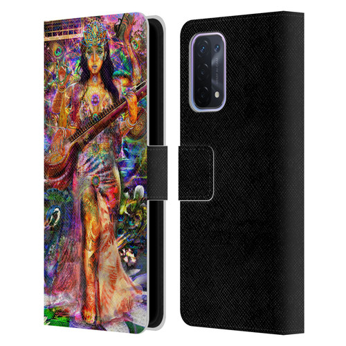 Jumbie Art Gods and Goddesses Saraswatti Leather Book Wallet Case Cover For OPPO A54 5G