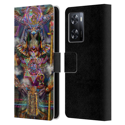 Jumbie Art Gods and Goddesses Horus Leather Book Wallet Case Cover For OPPO A57s