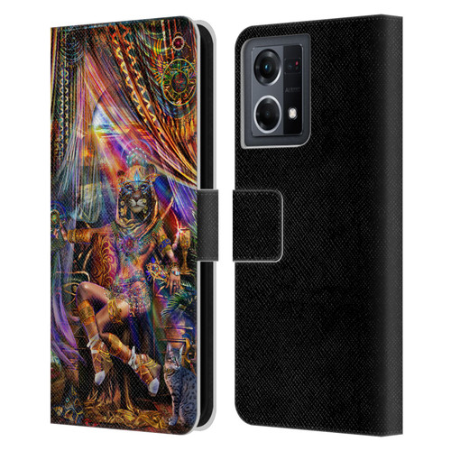 Jumbie Art Gods and Goddesses Bastet Leather Book Wallet Case Cover For OPPO Reno8 4G