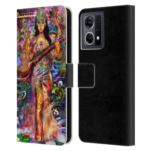 Jumbie Art Gods and Goddesses Saraswatti Leather Book Wallet Case Cover For OPPO Reno8 4G
