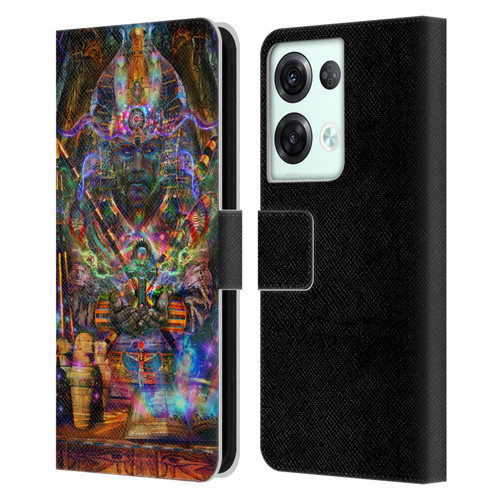 Jumbie Art Gods and Goddesses Osiris Leather Book Wallet Case Cover For OPPO Reno8 Pro