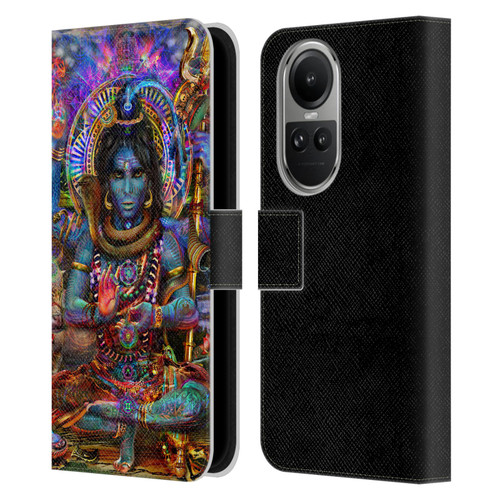 Jumbie Art Gods and Goddesses Shiva Leather Book Wallet Case Cover For OPPO Reno10 5G / Reno10 Pro 5G