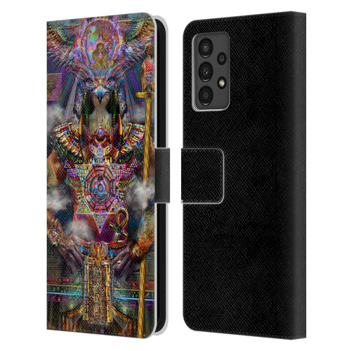 Jumbie Art Gods and Goddesses Horus Leather Book Wallet Case Cover For Samsung Galaxy A13 (2022)