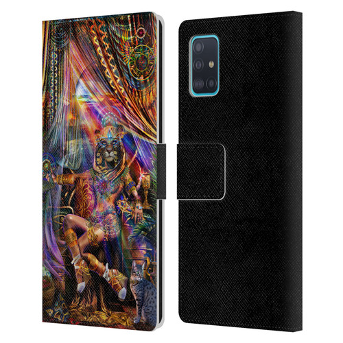 Jumbie Art Gods and Goddesses Bastet Leather Book Wallet Case Cover For Samsung Galaxy A51 (2019)