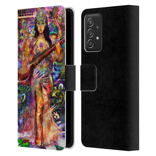 Jumbie Art Gods and Goddesses Saraswatti Leather Book Wallet Case Cover For Samsung Galaxy A52 / A52s / 5G (2021)