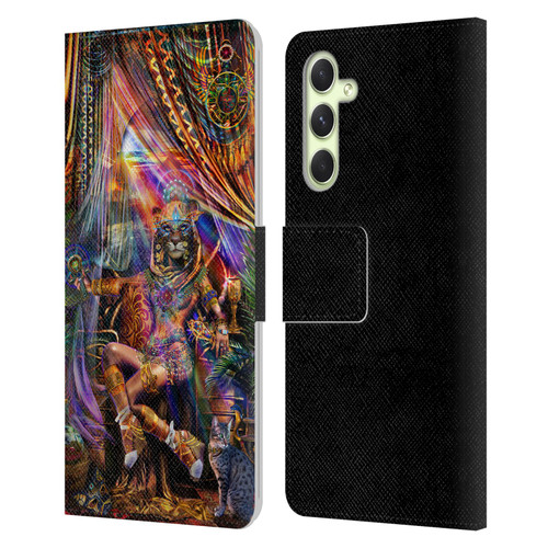 Jumbie Art Gods and Goddesses Bastet Leather Book Wallet Case Cover For Samsung Galaxy A54 5G