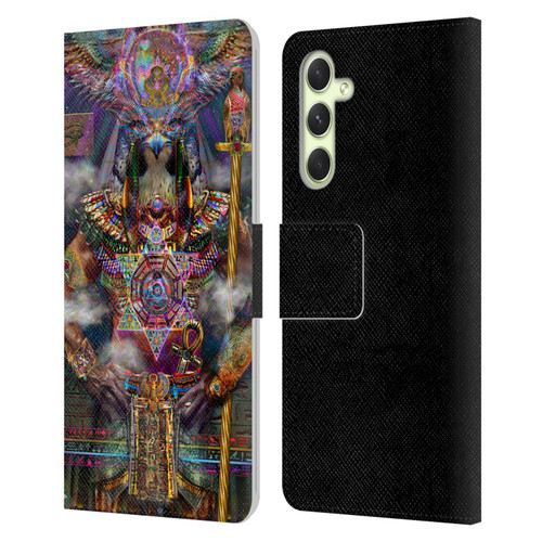 Jumbie Art Gods and Goddesses Horus Leather Book Wallet Case Cover For Samsung Galaxy A54 5G