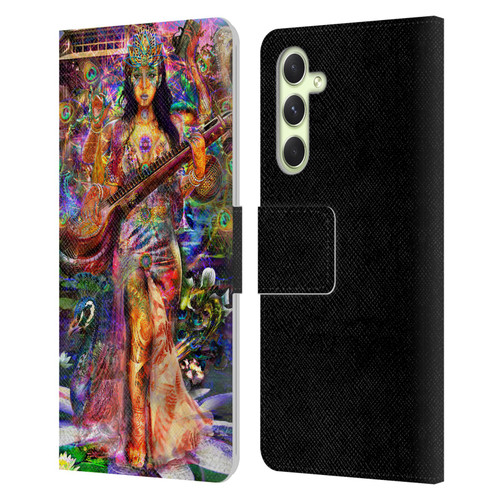 Jumbie Art Gods and Goddesses Saraswatti Leather Book Wallet Case Cover For Samsung Galaxy A54 5G