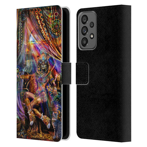 Jumbie Art Gods and Goddesses Bastet Leather Book Wallet Case Cover For Samsung Galaxy A73 5G (2022)