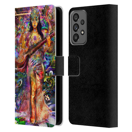 Jumbie Art Gods and Goddesses Saraswatti Leather Book Wallet Case Cover For Samsung Galaxy A73 5G (2022)