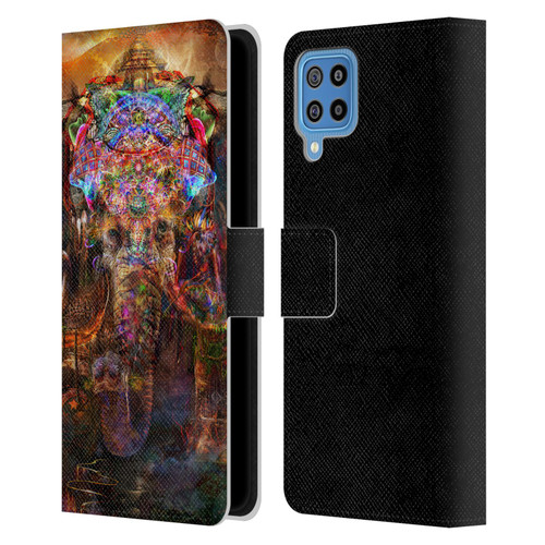 Jumbie Art Gods and Goddesses Ganesha Leather Book Wallet Case Cover For Samsung Galaxy F22 (2021)