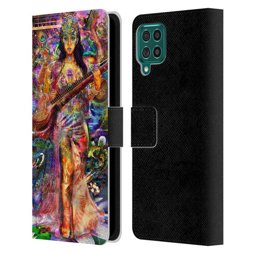 Jumbie Art Gods and Goddesses Saraswatti Leather Book Wallet Case Cover For Samsung Galaxy F62 (2021)