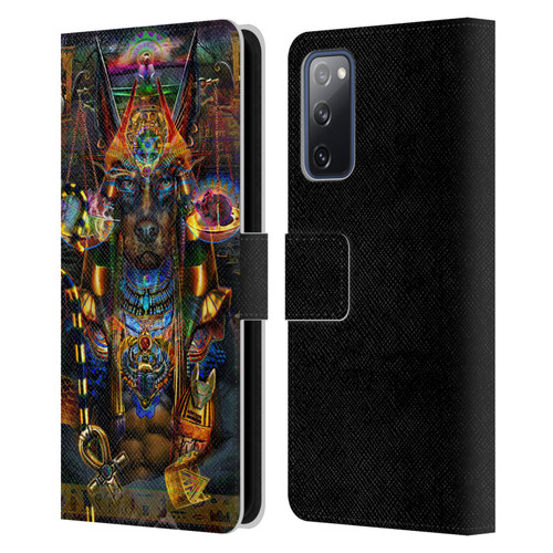 Jumbie Art Gods and Goddesses Anubis Leather Book Wallet Case Cover For Samsung Galaxy S20 FE / 5G