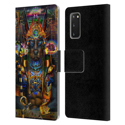 Jumbie Art Gods and Goddesses Anubis Leather Book Wallet Case Cover For Samsung Galaxy S20 / S20 5G