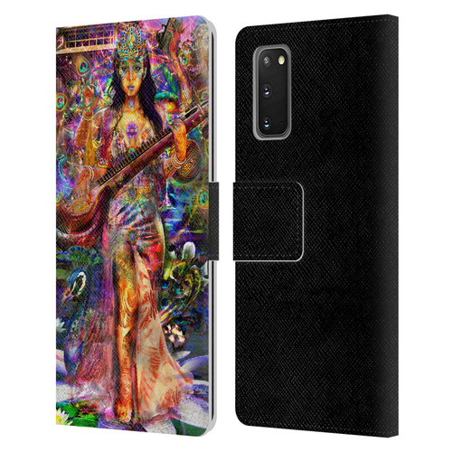 Jumbie Art Gods and Goddesses Saraswatti Leather Book Wallet Case Cover For Samsung Galaxy S20 / S20 5G