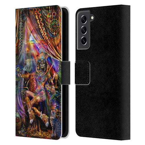Jumbie Art Gods and Goddesses Bastet Leather Book Wallet Case Cover For Samsung Galaxy S21 FE 5G