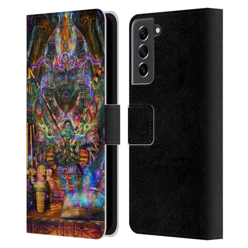 Jumbie Art Gods and Goddesses Osiris Leather Book Wallet Case Cover For Samsung Galaxy S21 FE 5G