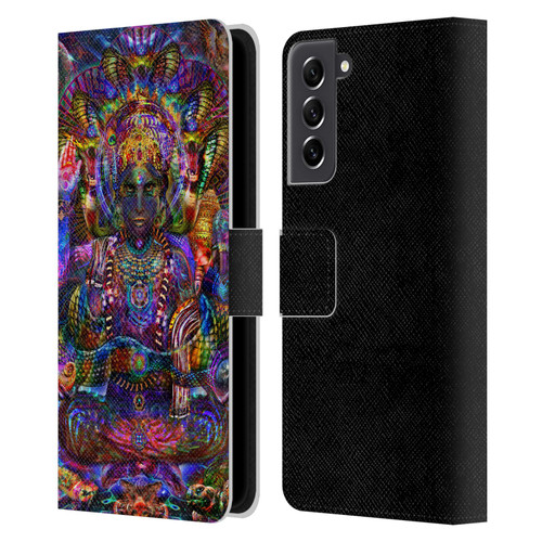 Jumbie Art Gods and Goddesses Vishnu Leather Book Wallet Case Cover For Samsung Galaxy S21 FE 5G