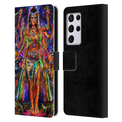 Jumbie Art Gods and Goddesses Pavarti Leather Book Wallet Case Cover For Samsung Galaxy S21 Ultra 5G
