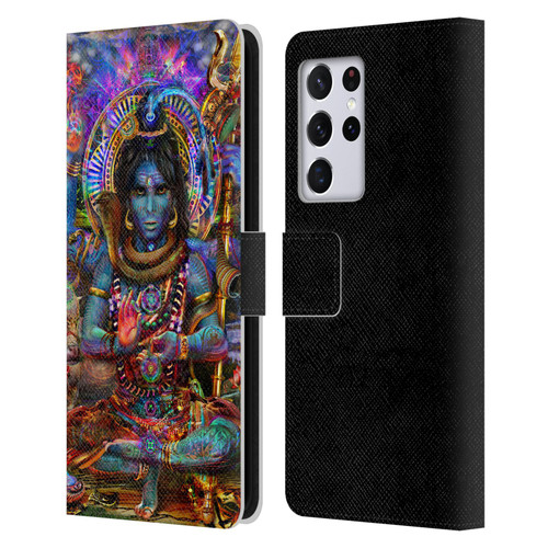 Jumbie Art Gods and Goddesses Shiva Leather Book Wallet Case Cover For Samsung Galaxy S21 Ultra 5G