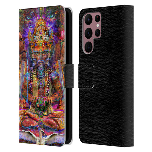 Jumbie Art Gods and Goddesses Brahma Leather Book Wallet Case Cover For Samsung Galaxy S22 Ultra 5G