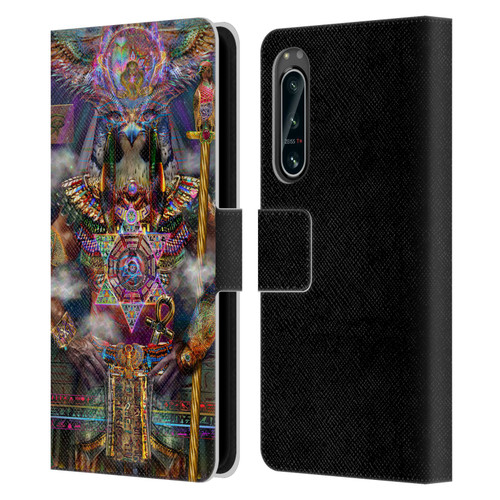 Jumbie Art Gods and Goddesses Horus Leather Book Wallet Case Cover For Sony Xperia 5 IV