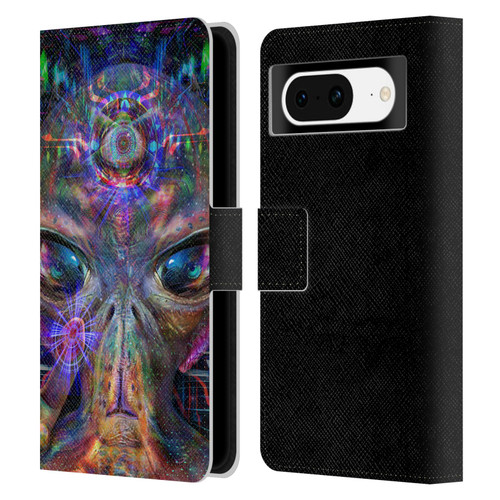 Jumbie Art Visionary Alien Leather Book Wallet Case Cover For Google Pixel 8