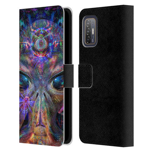 Jumbie Art Visionary Alien Leather Book Wallet Case Cover For HTC Desire 21 Pro 5G