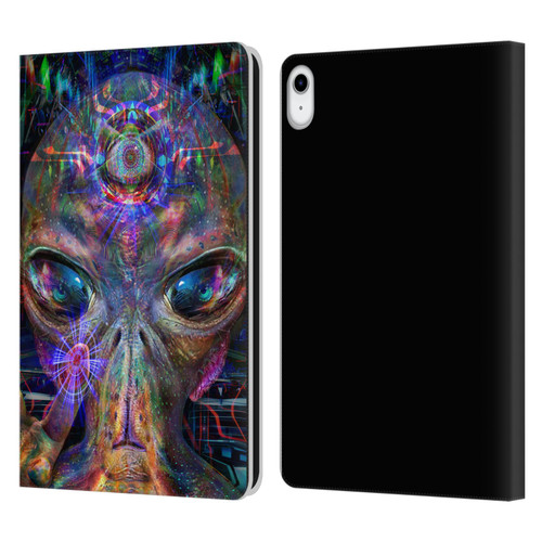 Jumbie Art Visionary Alien Leather Book Wallet Case Cover For Apple iPad 10.9 (2022)