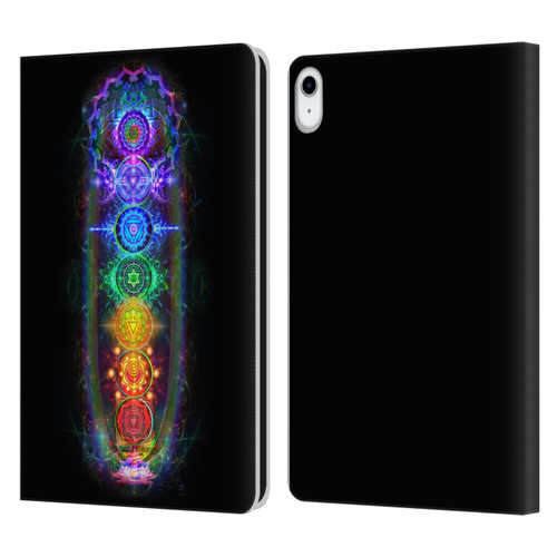 Jumbie Art Visionary Chakras Leather Book Wallet Case Cover For Apple iPad 10.9 (2022)