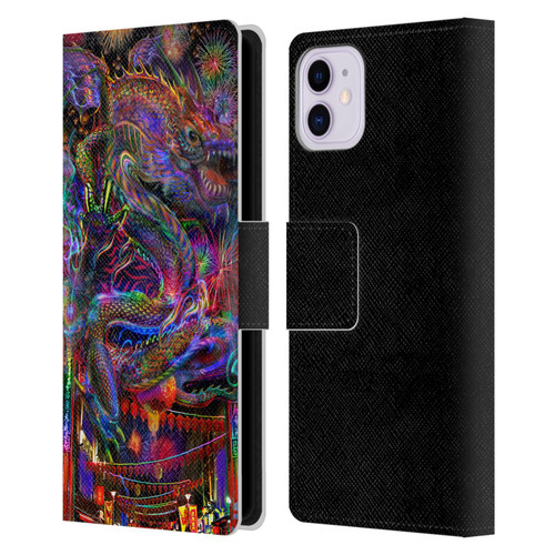 Jumbie Art Visionary Dragon Leather Book Wallet Case Cover For Apple iPhone 11