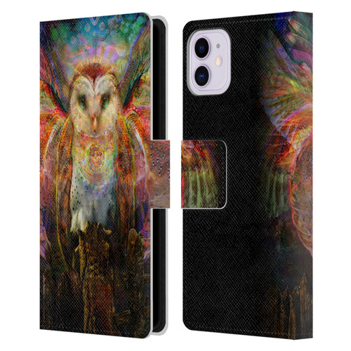 Jumbie Art Visionary Owl Leather Book Wallet Case Cover For Apple iPhone 11