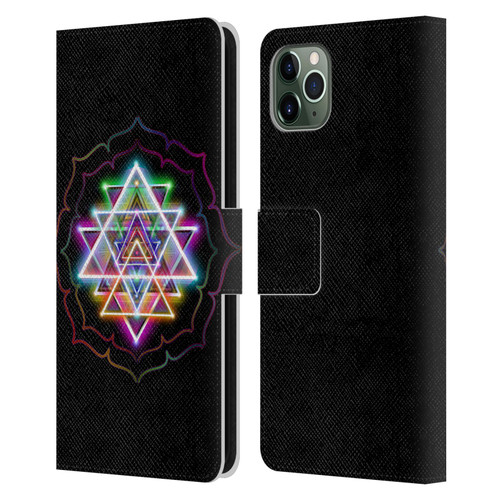 Jumbie Art Visionary Sri Yantra Leather Book Wallet Case Cover For Apple iPhone 11 Pro Max