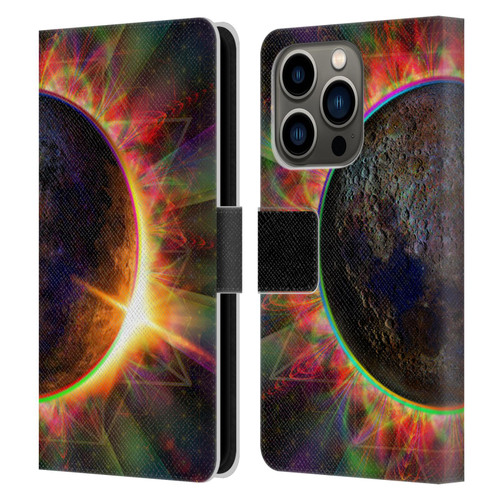 Jumbie Art Visionary Eclipse Leather Book Wallet Case Cover For Apple iPhone 14 Pro