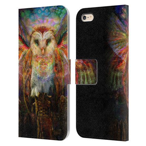 Jumbie Art Visionary Owl Leather Book Wallet Case Cover For Apple iPhone 6 Plus / iPhone 6s Plus