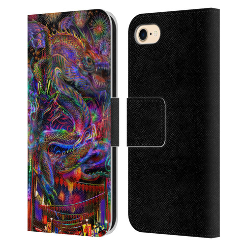 Jumbie Art Visionary Dragon Leather Book Wallet Case Cover For Apple iPhone 7 / 8 / SE 2020 & 2022