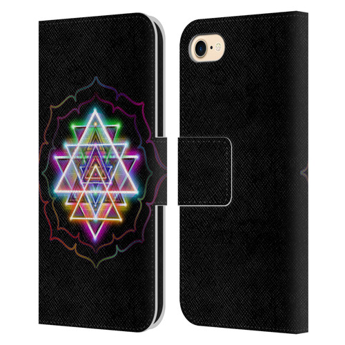 Jumbie Art Visionary Sri Yantra Leather Book Wallet Case Cover For Apple iPhone 7 / 8 / SE 2020 & 2022