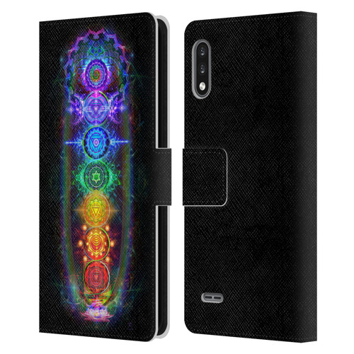 Jumbie Art Visionary Chakras Leather Book Wallet Case Cover For LG K22