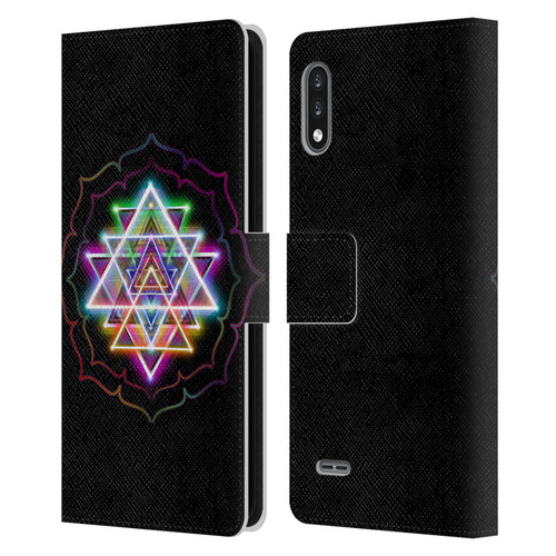 Jumbie Art Visionary Sri Yantra Leather Book Wallet Case Cover For LG K22