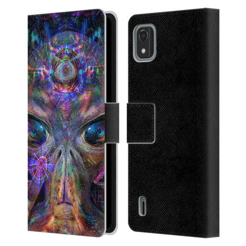 Jumbie Art Visionary Alien Leather Book Wallet Case Cover For Nokia C2 2nd Edition