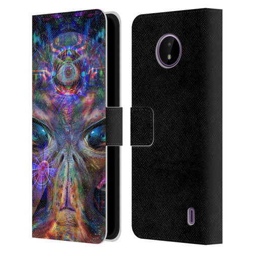 Jumbie Art Visionary Alien Leather Book Wallet Case Cover For Nokia C10 / C20