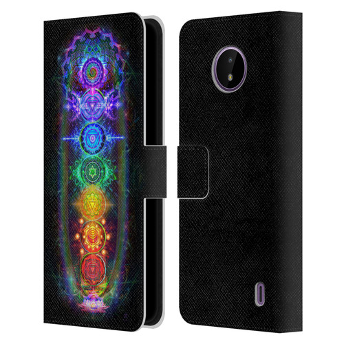 Jumbie Art Visionary Chakras Leather Book Wallet Case Cover For Nokia C10 / C20