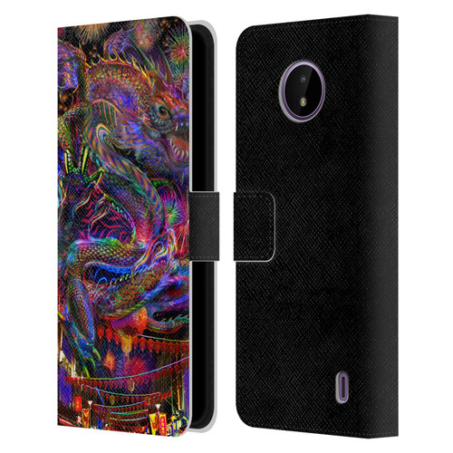 Jumbie Art Visionary Dragon Leather Book Wallet Case Cover For Nokia C10 / C20