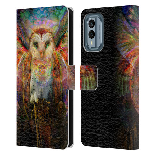 Jumbie Art Visionary Owl Leather Book Wallet Case Cover For Nokia X30